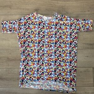 LuLaRoe x Disney Mickey Mouse Short Sleeve Irma Tee with Cartoon Print Size XS
